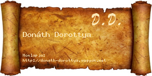 Donáth Dorottya névjegykártya
