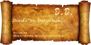 Donáth Dorottya névjegykártya